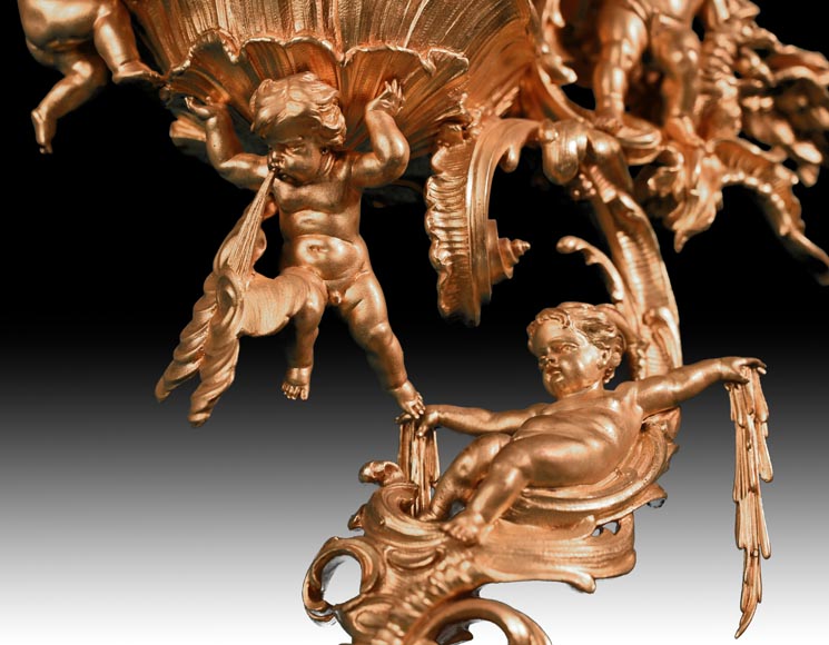 Fonderie d’art de Johann HERZNER (attribué à), Lanterne au foisonnant décor rococo, Seconde moitié du XIXe siècle Fonderie d’art de Johann HERZNER (attribué à), Lanterne au foisonnant décor rococo, Seconde moitié du XIXe siècle-10