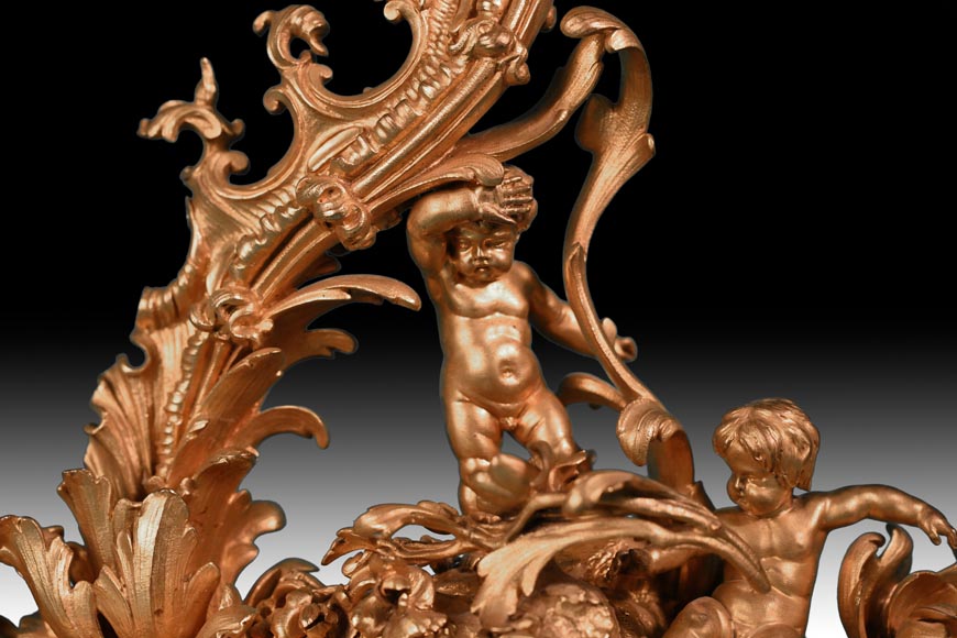 Fonderie d’art de Johann HERZNER (attribué à), Lanterne au foisonnant décor rococo, Seconde moitié du XIXe siècle Fonderie d’art de Johann HERZNER (attribué à), Lanterne au foisonnant décor rococo, Seconde moitié du XIXe siècle-12