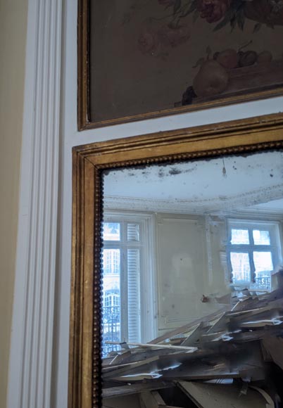 Trumeau d'époque Louis XVI orné d'une peinture de vase fleuri Trumeau d'époque Louis XVI orné d'une peinture de vase fleuri-4