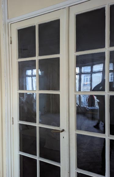 Ensemble de 3 double portes à petits carreaux Ensemble de 3 double portes à petits carreaux-8