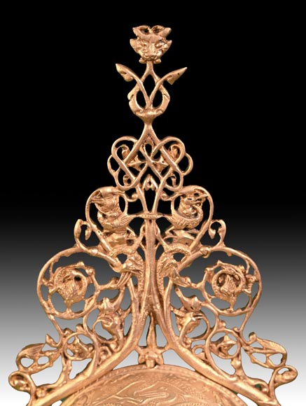 Victor GEOFFROY-DECHAUME (modèle), Auguste-Maximilien DELAFONTAINE (bronzier), Garniture « persane » en bronze doré, vers 1852 Victor GEOFFROY-DECHAUME (modèle), Auguste-Maximilien DELAFONTAINE (bronzier), Garniture « persane » en bronze doré, vers 1852-4