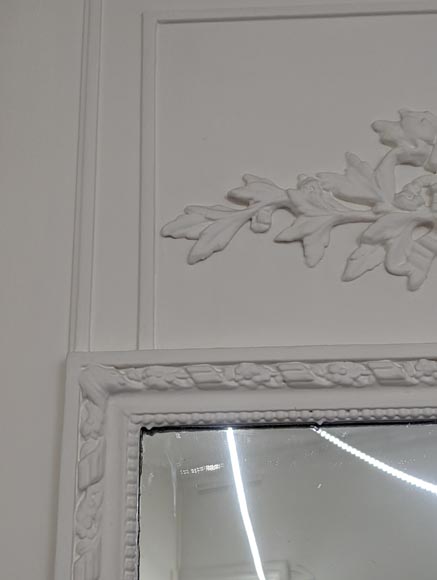 Trumeau de style Louis XVI décoré d'une couronne de laurier Trumeau de style Louis XVI décoré d'une couronne de laurier-3