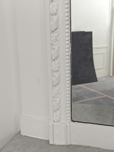 Trumeau de style Louis XVI décoré d'une couronne de laurier Trumeau de style Louis XVI décoré d'une couronne de laurier-4