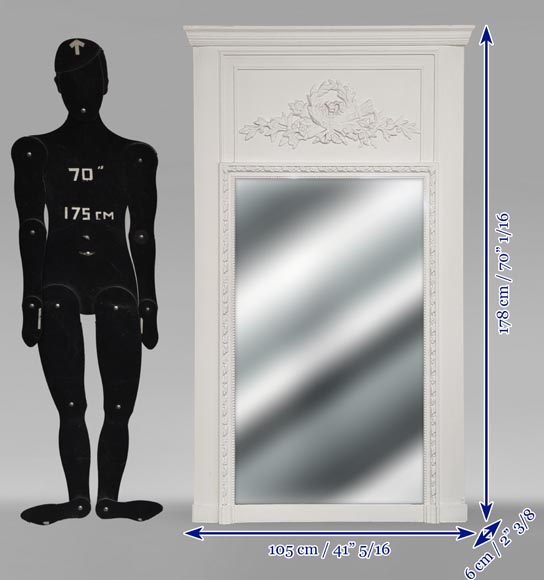 Trumeau de style Louis XVI décoré d'une couronne de laurier Trumeau de style Louis XVI décoré d'une couronne de laurier-6