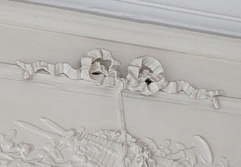 Trumeau de style Louis XVI orné d'une flûte de pan Trumeau de style Louis XVI orné d'une flûte de pan-2