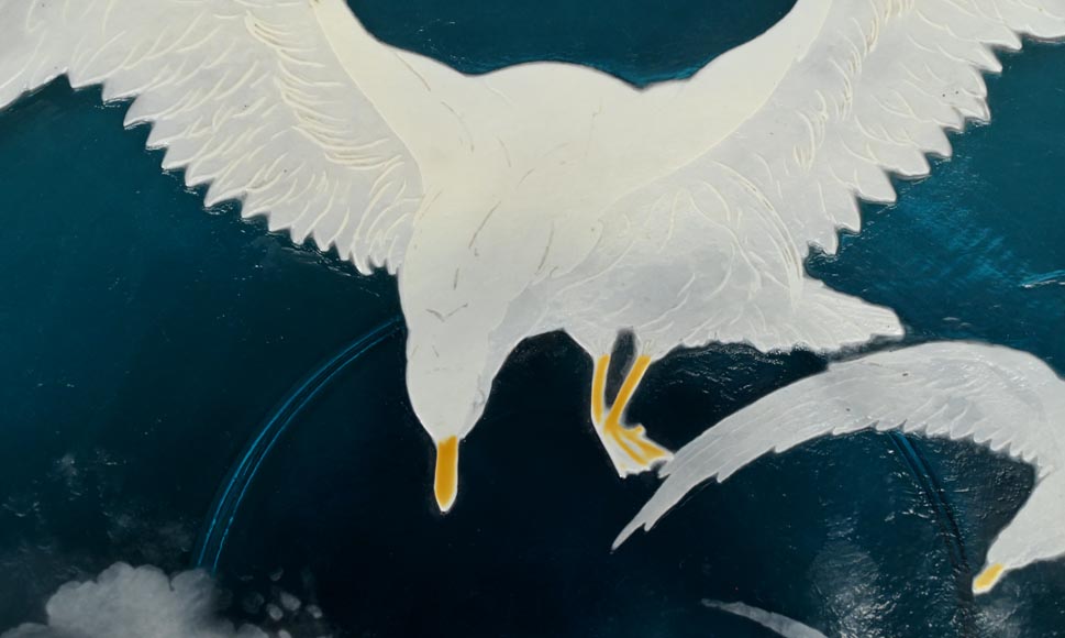 Établissements Gallé, Plat aux mouettes, entre 1918 et 1936 Établissements Gallé, Plat aux mouettes, entre 1918 et 1936-2