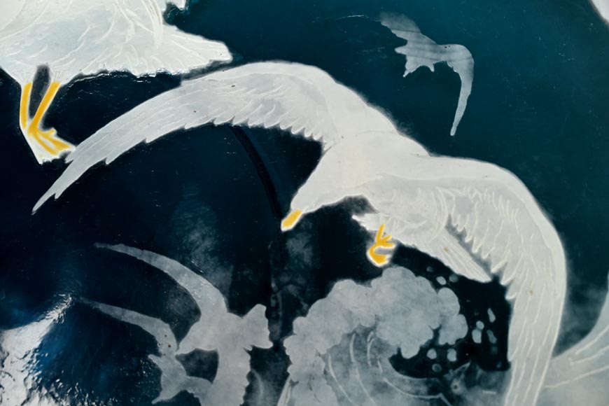 Établissements Gallé, Plat aux mouettes, entre 1918 et 1936 Établissements Gallé, Plat aux mouettes, entre 1918 et 1936-3