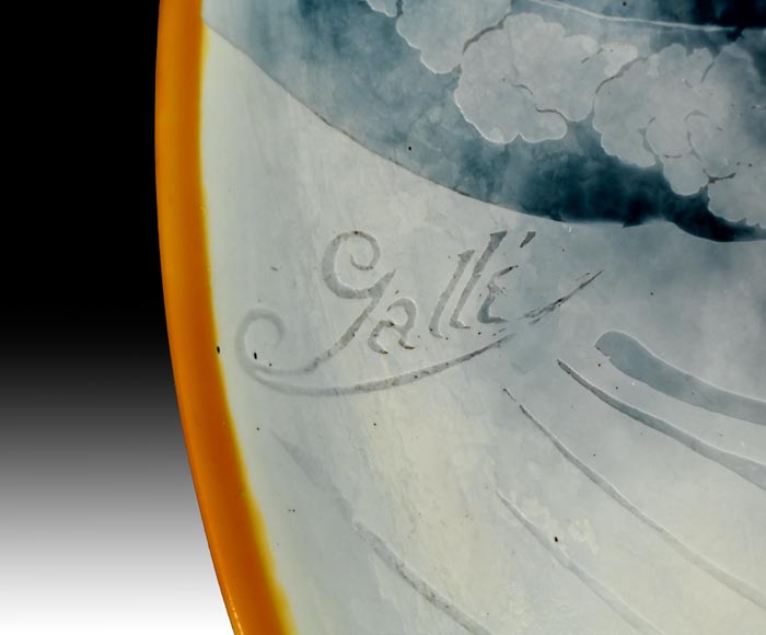 Établissements Gallé, Plat aux mouettes, entre 1918 et 1936 Établissements Gallé, Plat aux mouettes, entre 1918 et 1936-8