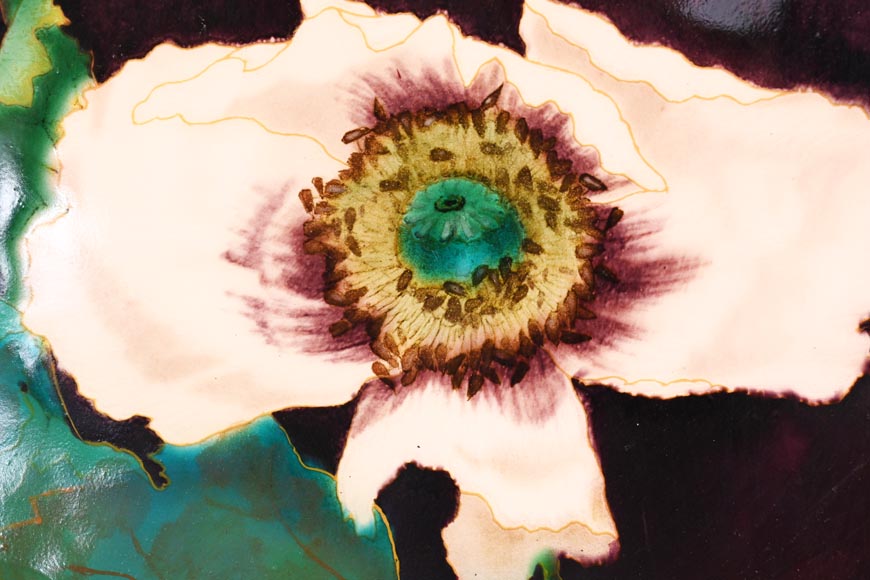 Théodore DECK, plat circulaire aux hirondelles Théodore DECK, plat circulaire aux hirondelles-2