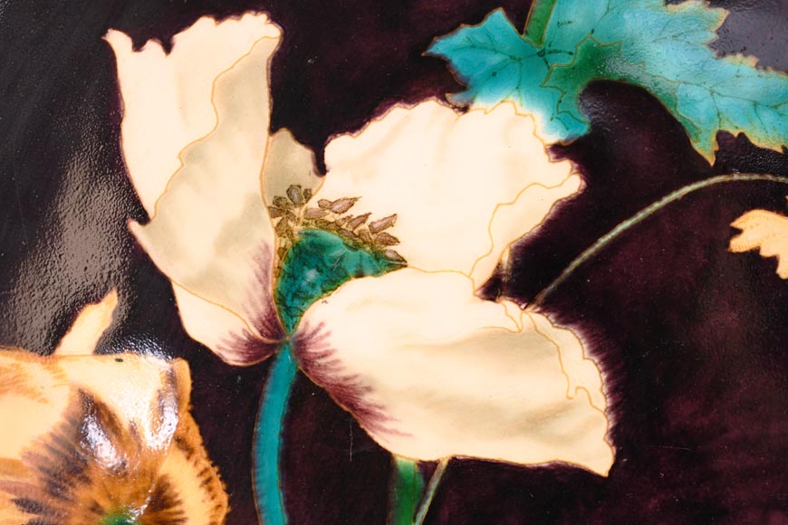 Théodore DECK, plat circulaire aux hirondelles Théodore DECK, plat circulaire aux hirondelles-4