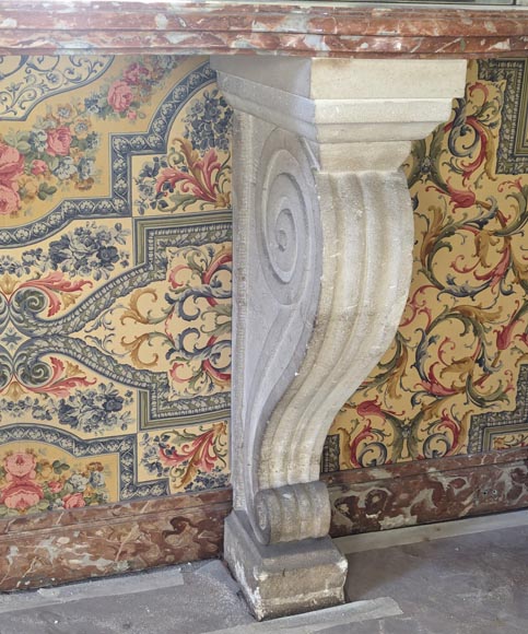 Console en marbre du Languedoc et pieds en pierre Console en marbre du Languedoc et pieds en pierre-7