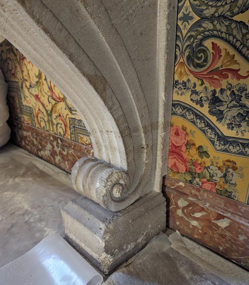 Console en marbre du Languedoc et pieds en pierre Console en marbre du Languedoc et pieds en pierre-8