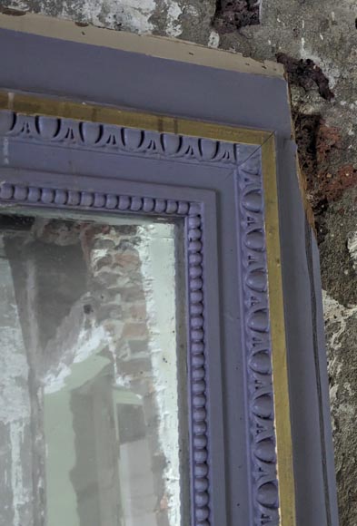 Trumeau de style Louis XVI ornée d'une frise d'oves et d'un perlé Trumeau de style Louis XVI ornée d'une frise d'oves et d'un perlé-2