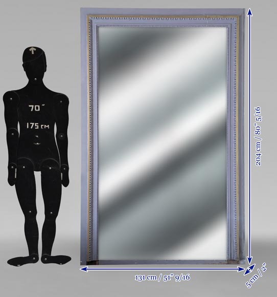 Trumeau de style Louis XVI ornée d'une frise d'oves et d'un perlé Trumeau de style Louis XVI ornée d'une frise d'oves et d'un perlé-5