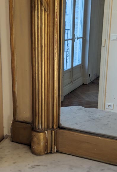 Trumeau doré de style Napoléon III à coquille ajourée Trumeau doré de style Napoléon III à coquille ajourée-7