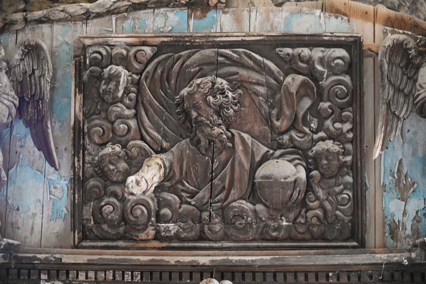 Autel et retable d'église baroques de la fin du XVIIe siècle Autel et retable d'église baroques de la fin du XVIIe siècle-7