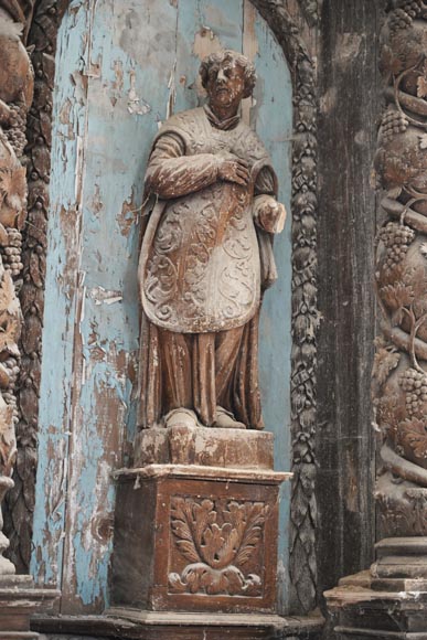 Autel et retable d'église baroques de la fin du XVIIe siècle Autel et retable d'église baroques de la fin du XVIIe siècle-13