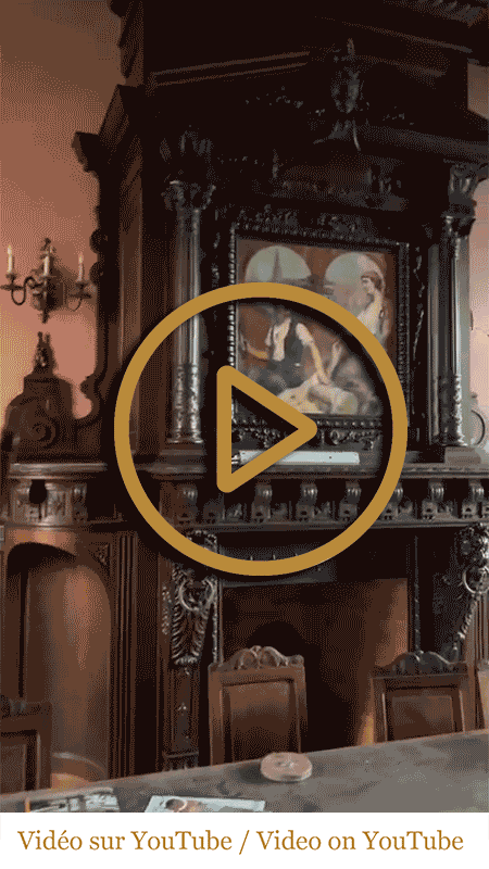 Boiserie de soubassement de style neo Renaissance ornée de lions Boiserie de soubassement de style neo Renaissance ornée de lions-0