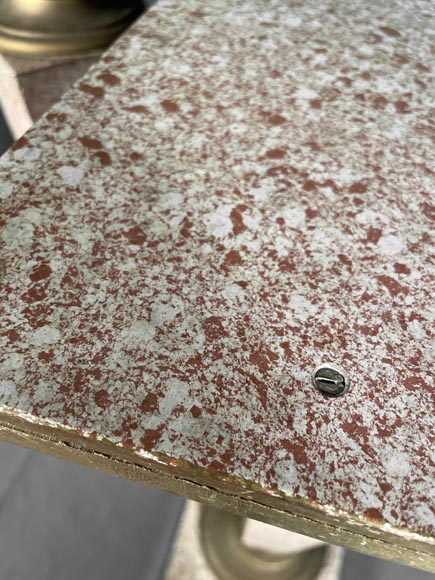 Paire de selettes des années 50 en trompe l'oeil granité Paire de selettes des années 50 en trompe l'oeil granité-4