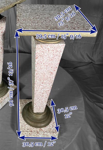 Paire de selettes des années 50 en trompe l'oeil granité Paire de selettes des années 50 en trompe l'oeil granité-6