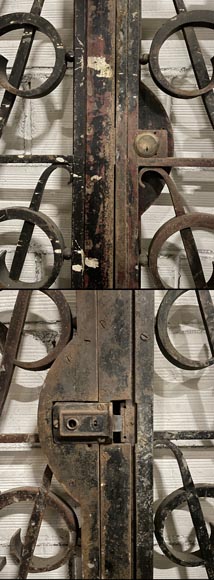 Double porte en fonte à décor géométrique Double porte en fonte à décor géométrique-4