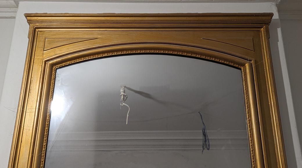 Trumeau de style Louis Philippe mouluré à peinture dorée Trumeau de style Louis Philippe mouluré à peinture dorée-1