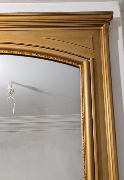 Trumeau de style Louis Philippe mouluré à peinture dorée Trumeau de style Louis Philippe mouluré à peinture dorée-2