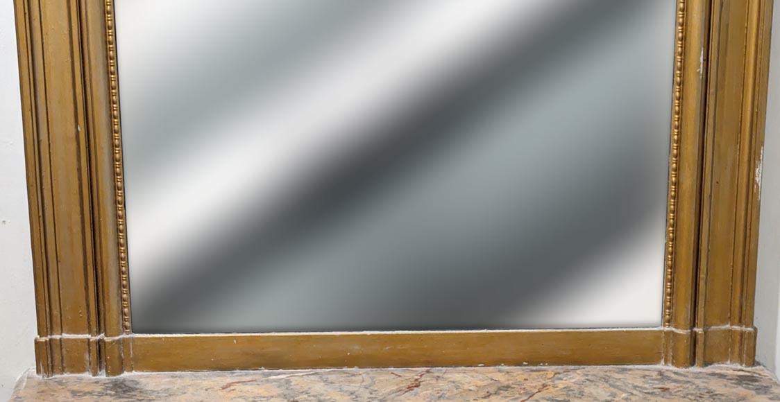 Trumeau de style Louis Philippe mouluré à peinture dorée Trumeau de style Louis Philippe mouluré à peinture dorée-5