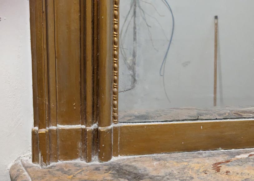 Trumeau de style Louis Philippe mouluré à peinture dorée Trumeau de style Louis Philippe mouluré à peinture dorée-6