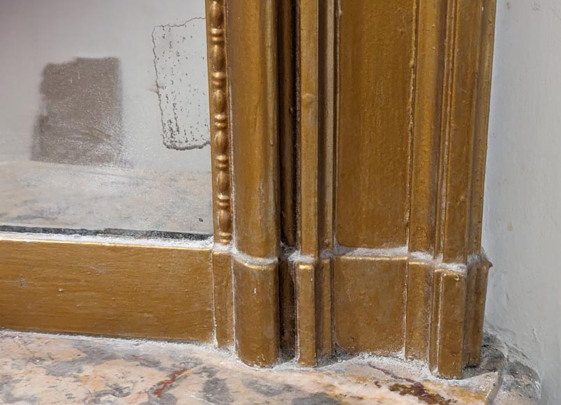 Trumeau de style Louis Philippe mouluré à peinture dorée Trumeau de style Louis Philippe mouluré à peinture dorée-7