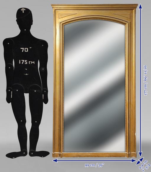 Trumeau de style Louis Philippe mouluré à peinture dorée Trumeau de style Louis Philippe mouluré à peinture dorée-8