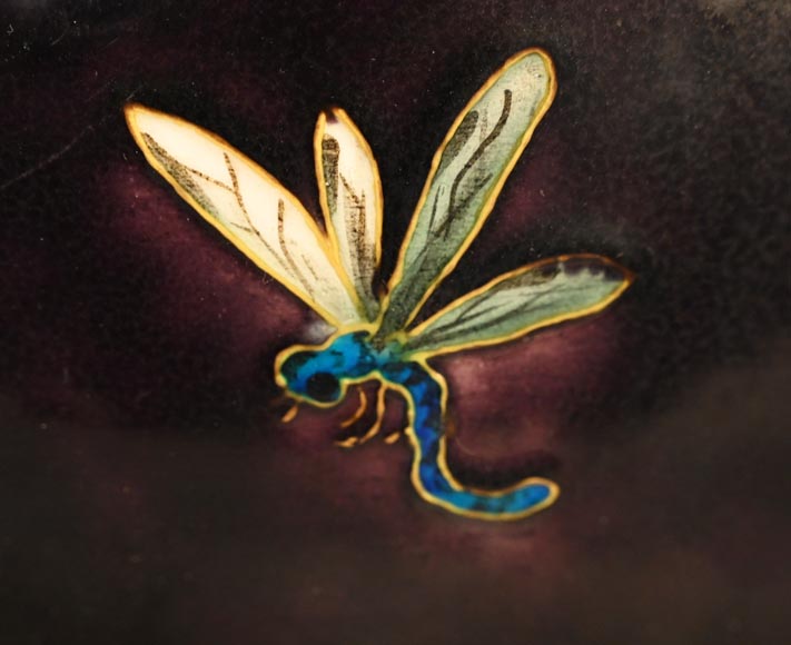 Théodore Deck, Vase aux fleurs et aux papillons, v. 1880 Théodore Deck, Vase aux fleurs et aux papillons, v. 1880-12