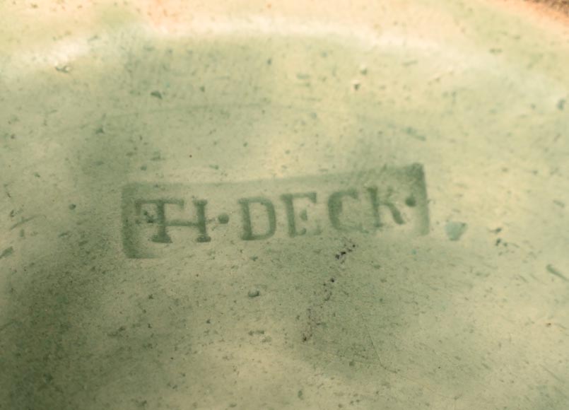 Théodore Deck, Vase aux fleurs et aux papillons, v. 1880 Théodore Deck, Vase aux fleurs et aux papillons, v. 1880-14