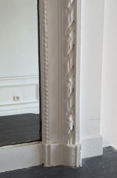 Trumeau de style Louis XVI au panier fleuri et guirlande de fleurs Trumeau de style Louis XVI au panier fleuri et guirlande de fleurs-6