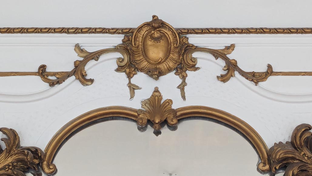 Trumeau de style Napoléon III orné de branches Trumeau de style Napoléon III orné de branches-1