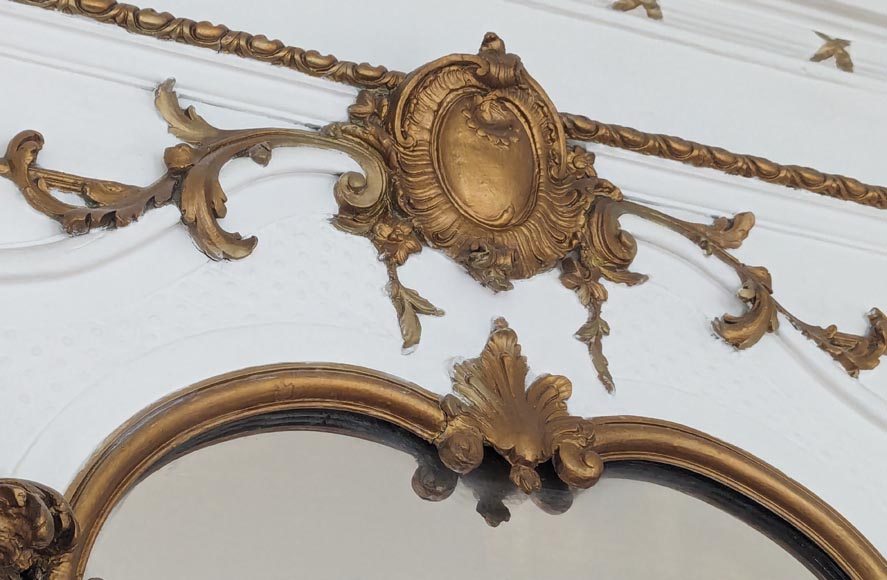 Trumeau de style Napoléon III orné de branches Trumeau de style Napoléon III orné de branches-2