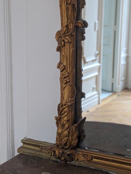 Trumeau de style Napoléon III orné de branches Trumeau de style Napoléon III orné de branches-6