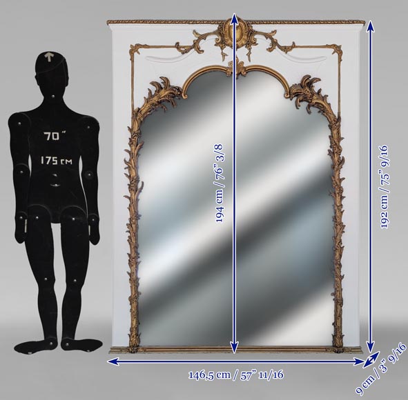 Trumeau de style Napoléon III orné de branches Trumeau de style Napoléon III orné de branches-8