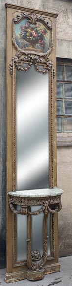 Petite console et son trumeau de style Napoléon III Petite console et son trumeau de style Napoléon III-2