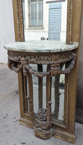 Petite console et son trumeau de style Napoléon III Petite console et son trumeau de style Napoléon III-5