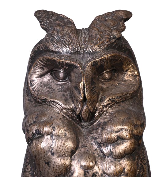 E. CLAVIER, Barre de chenet aux hiboux grands-ducs, Exposition Universelle de 1867 E. CLAVIER, Barre de chenet aux hiboux grands-ducs, Exposition Universelle de 1867-2