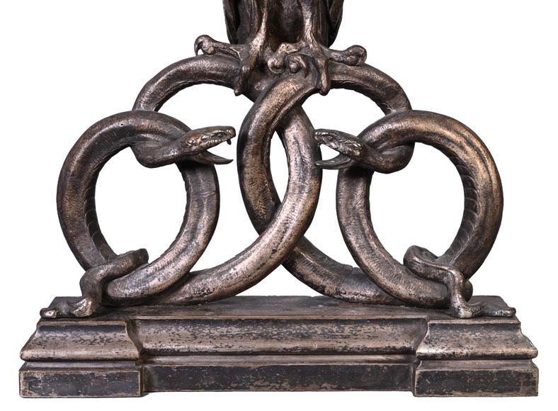 E. CLAVIER, Barre de chenet aux hiboux grands-ducs, Exposition Universelle de 1867 E. CLAVIER, Barre de chenet aux hiboux grands-ducs, Exposition Universelle de 1867-5