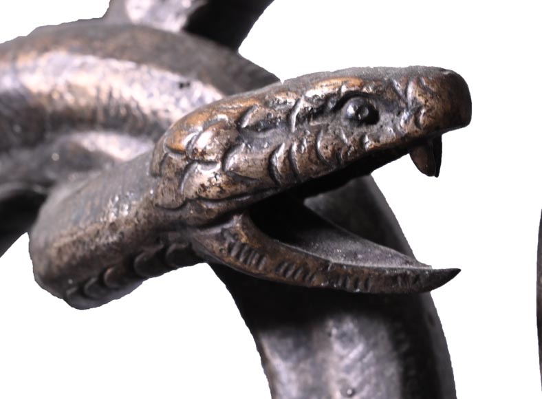 E. CLAVIER, Barre de chenet aux hiboux grands-ducs, Exposition Universelle de 1867 E. CLAVIER, Barre de chenet aux hiboux grands-ducs, Exposition Universelle de 1867-6