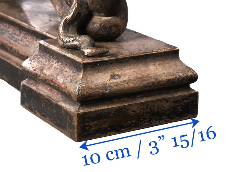 E. CLAVIER, Barre de chenet aux hiboux grands-ducs, Exposition Universelle de 1867 E. CLAVIER, Barre de chenet aux hiboux grands-ducs, Exposition Universelle de 1867-7