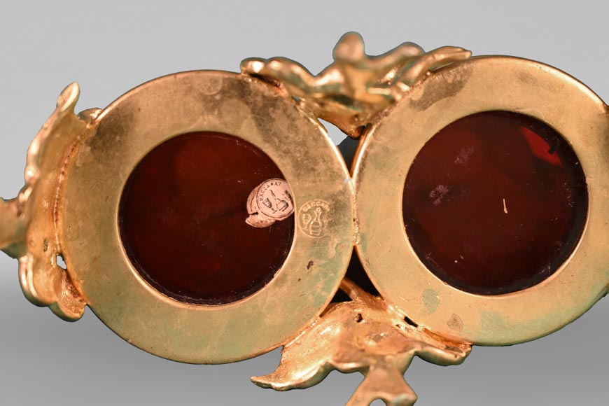 BACCARAT, paire de doubles vases au décor japonisant, vers 1880 BACCARAT, paire de doubles vases au décor japonisant, vers 1880-9