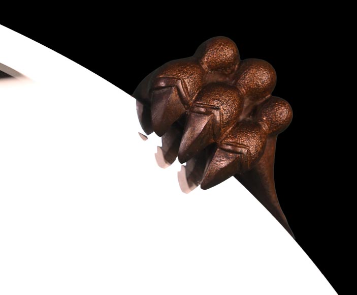 Maison MARNYHAC (attrib.), Miroir japonisant en croissant de lune décoré d’un dragon en bronze à patine brune Maison MARNYHAC (attrib.), Miroir japonisant en croissant de lune décoré d’un dragon en bronze à patine brune-6