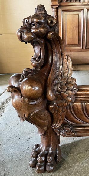 Lit Napoléon III en noyer, XIXe siècle Lit Napoléon III en noyer, XIXe siècle-10