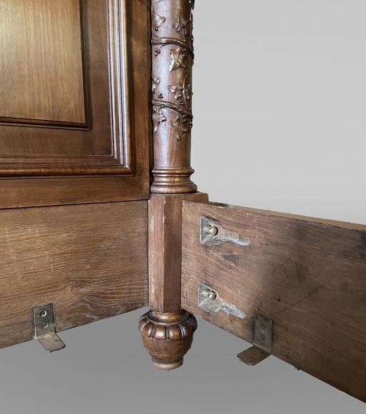 Lit Napoléon III en noyer, XIXe siècle Lit Napoléon III en noyer, XIXe siècle-12