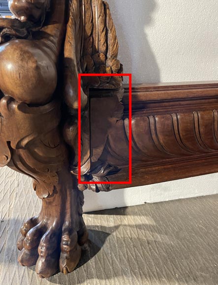 Lit Napoléon III en noyer, XIXe siècle Lit Napoléon III en noyer, XIXe siècle-13