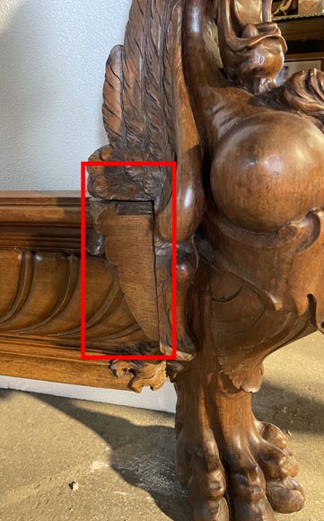 Lit Napoléon III en noyer, XIXe siècle Lit Napoléon III en noyer, XIXe siècle-14